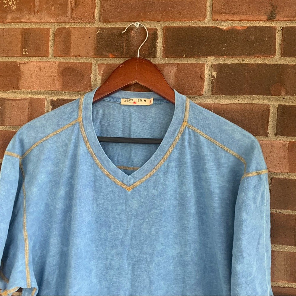 Agave Denim Blue short Sleeve Top Men’s US XXL Regular - Picture 2 of 10